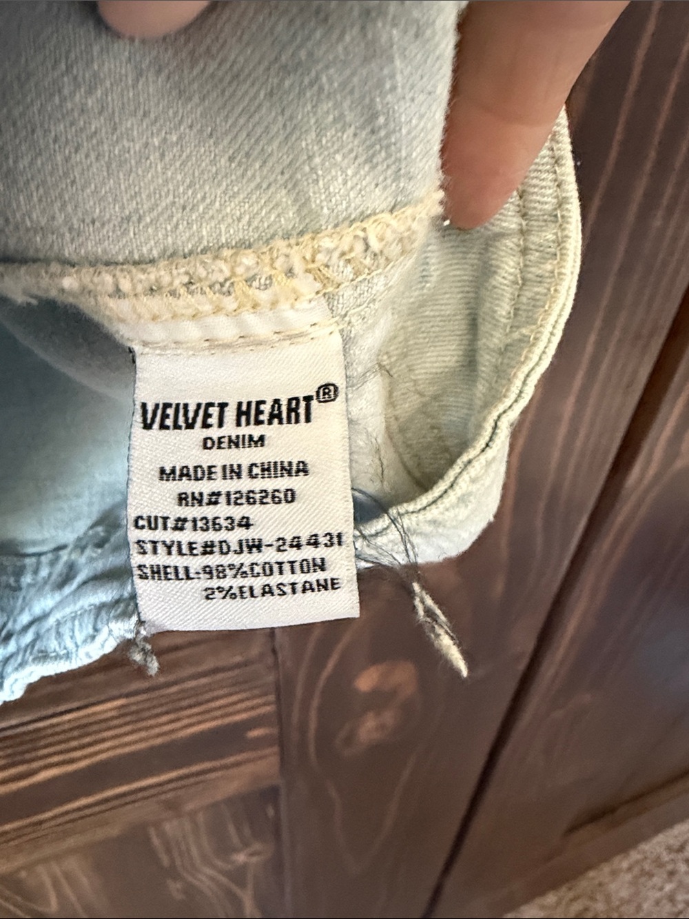 Velvet Heart Light Wash Denim Tank Top - Picture 3 of 9